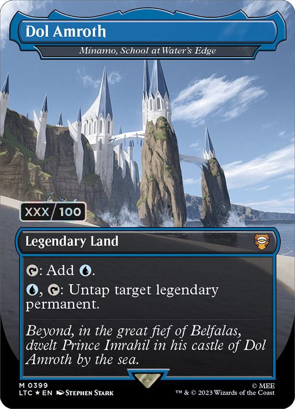 Dol Amroth - Minamo, School at Water's Edge (Borderless) (Serial Numbered) 399 card from Commander: The Lord of the Rings: Tales of Middle-earth
