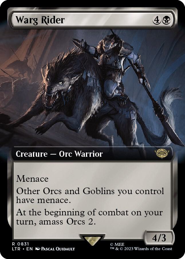Warg Rider (Extended Art) 831 card from Universes Beyond: The Lord of the Rings: Tales of Middle-earth