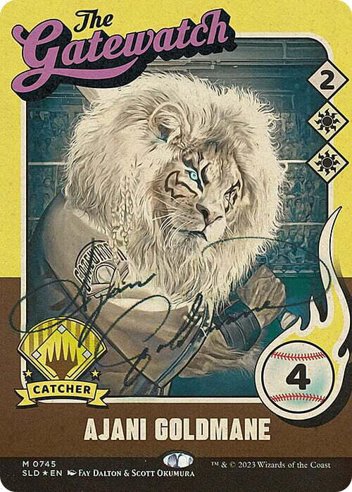 Ajani Goldmane (Autographed) 745 card from Secret Lair Drop Series