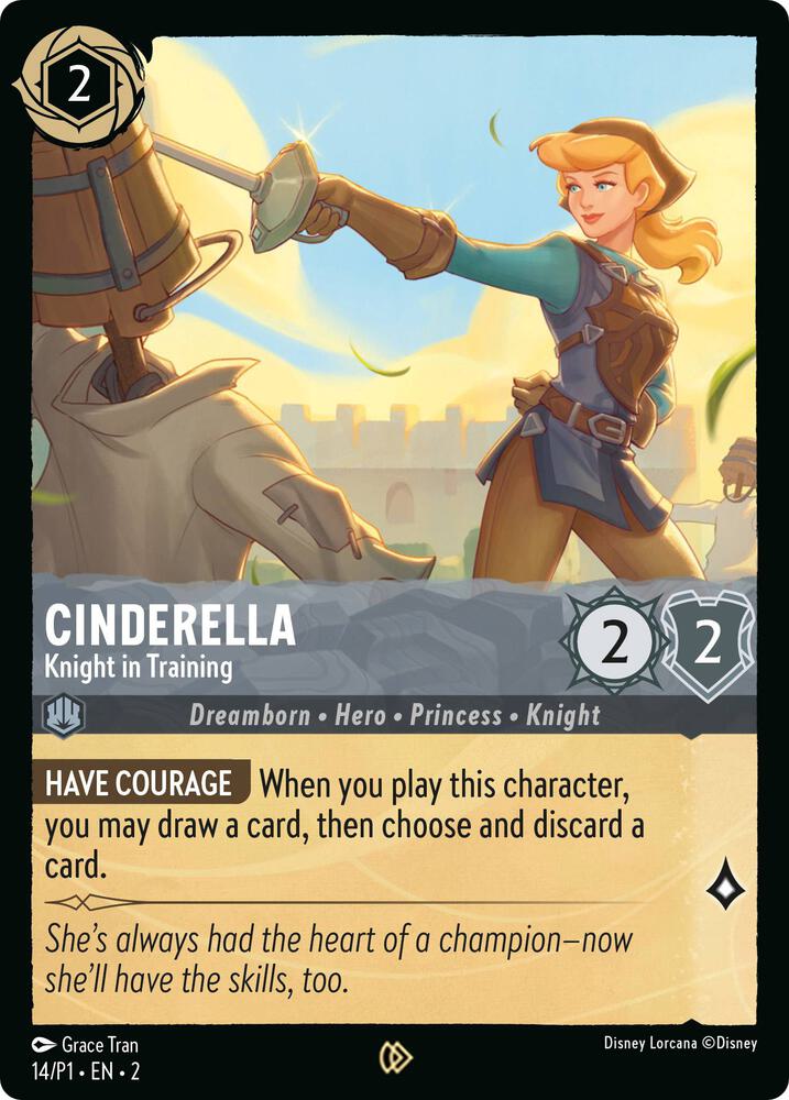 Cinderella - Knight in Training 14 card from Disney Lorcana Promo Cards
