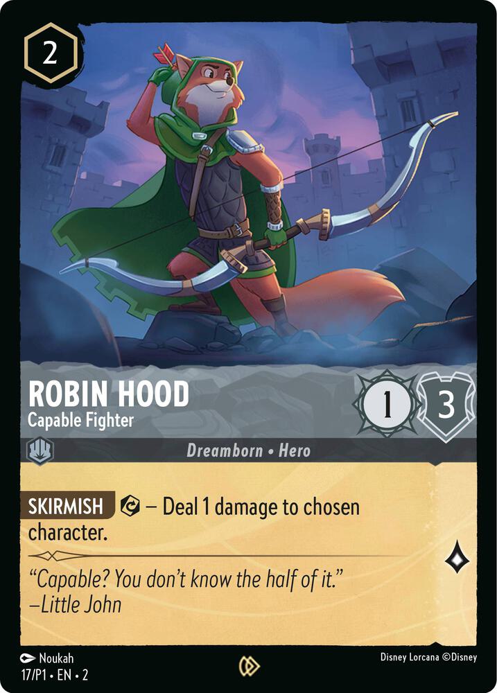 Robin Hood - Capable Fighter 17 card from Disney Lorcana Promo Cards