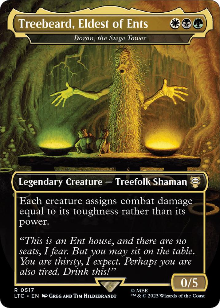 Treebeard, Eldest of Ents - Doran, the Siege Tower (Borderless) 517 card from Commander: The Lord of the Rings: Tales of Middle-earth