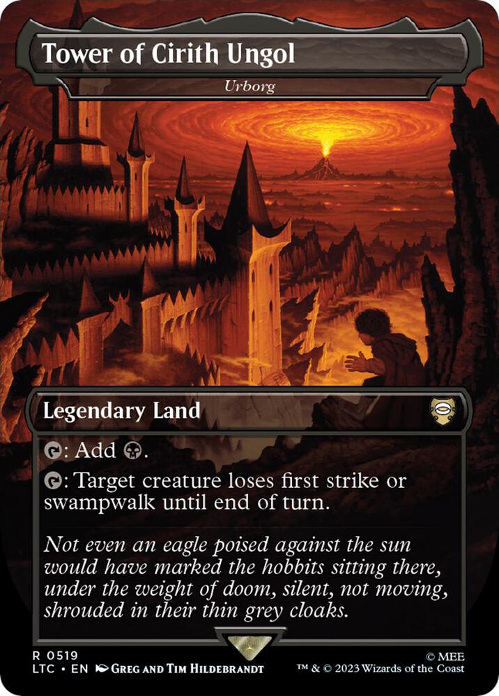 Tower of Cirith Ungol - Urborg (Borderless) 519 card from Commander: The Lord of the Rings: Tales of Middle-earth