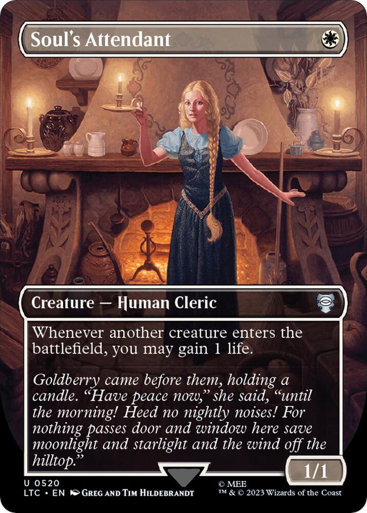 Soul's Attendant (Borderless) 520 card from Commander: The Lord of the Rings: Tales of Middle-earth