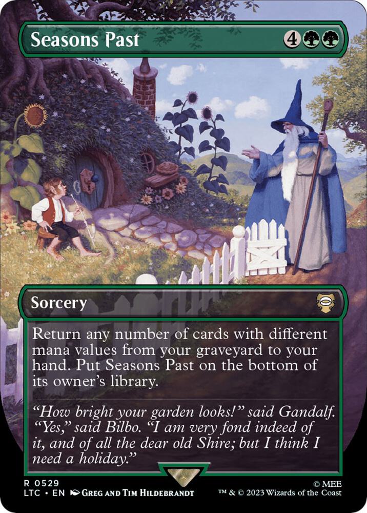 Seasons Past (Borderless) 529 card from Commander: The Lord of the Rings: Tales of Middle-earth