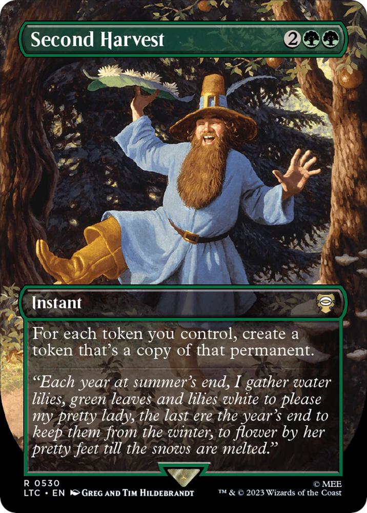Second Harvest (Borderless) 530 card from Commander: The Lord of the Rings: Tales of Middle-earth