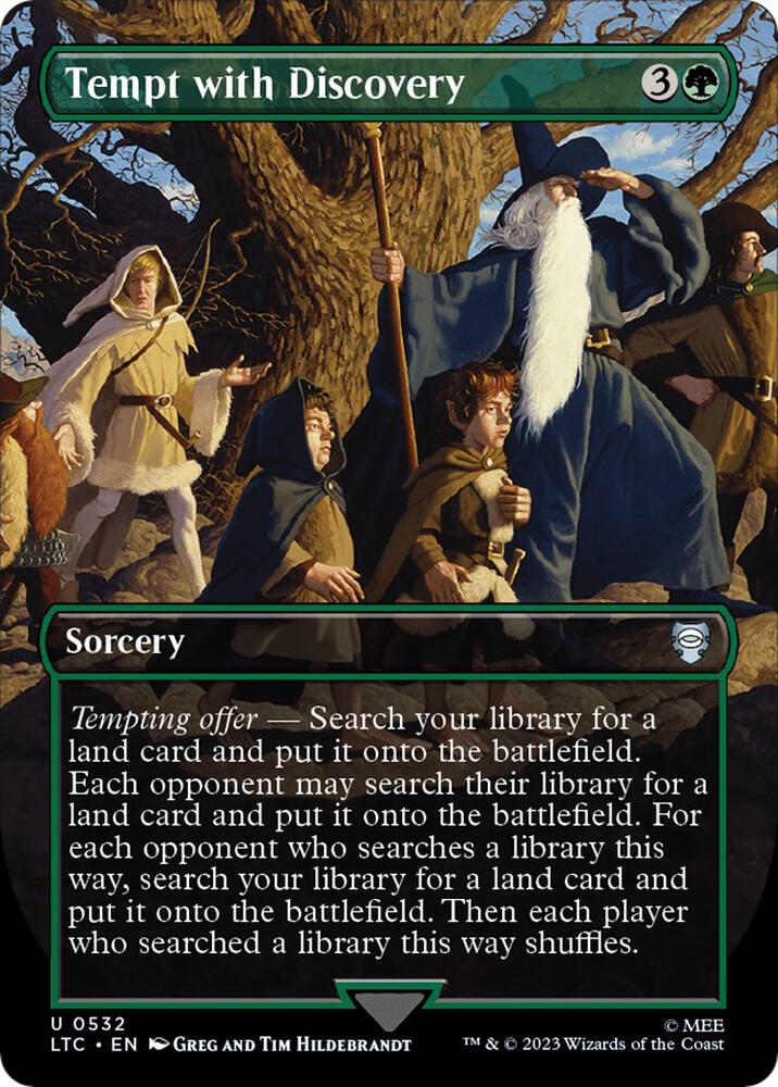 Tempt with Discovery (Borderless) 532 card from Commander: The Lord of the Rings: Tales of Middle-earth