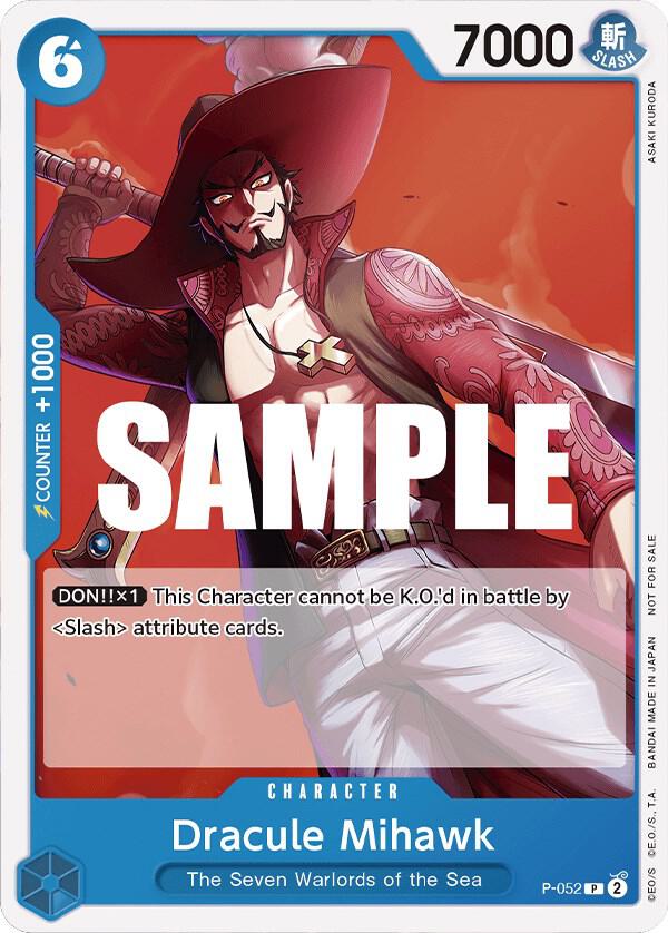 Dracule Mihawk (Sealed Battle Kit Vol. 1) P-052 card from One Piece Promotion Cards