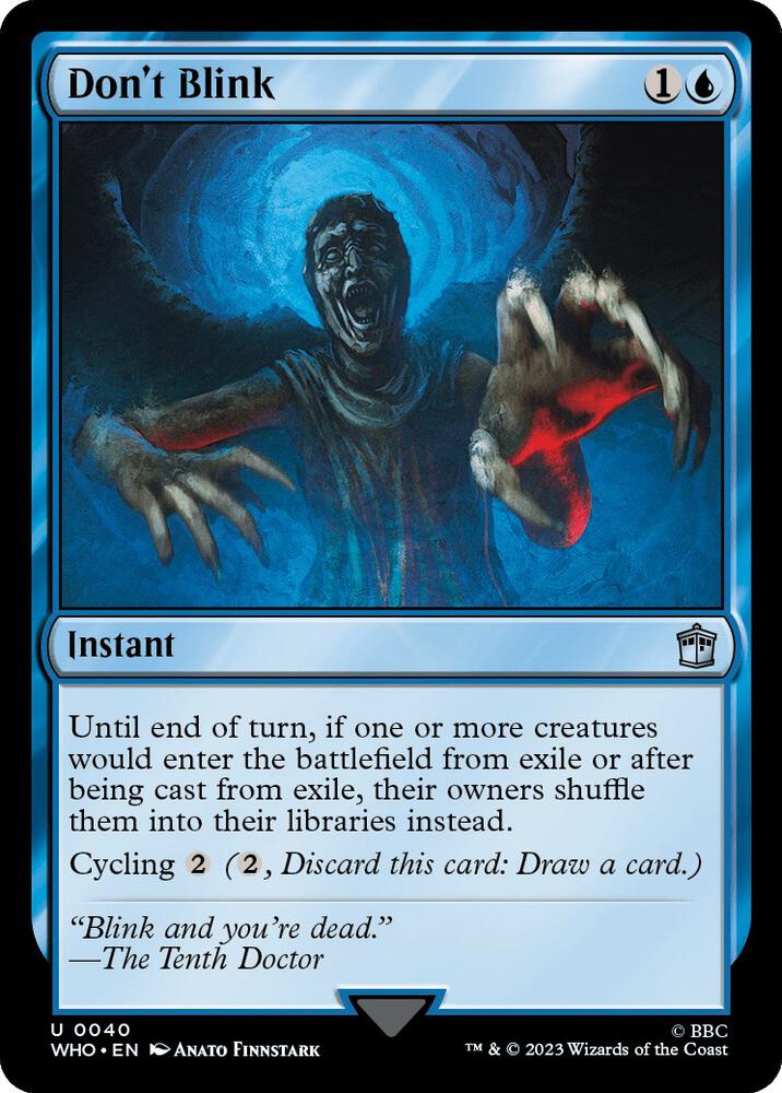 Don't Blink 40 card from Universes Beyond: Doctor Who