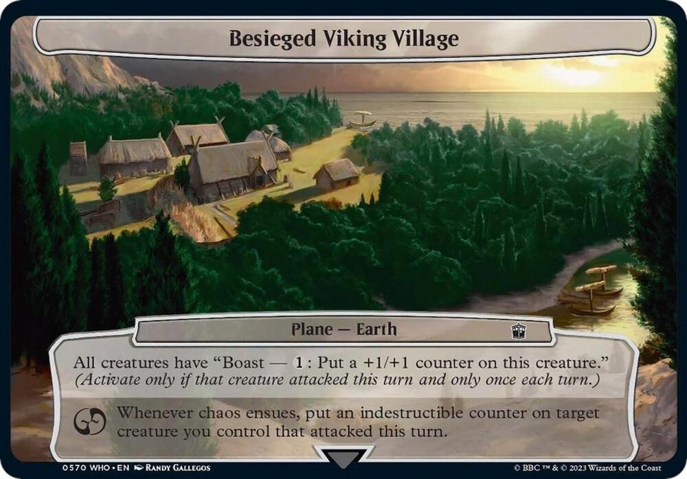 Besieged Viking Village 570 card from Planechase: Universes Beyond: Doctor Who