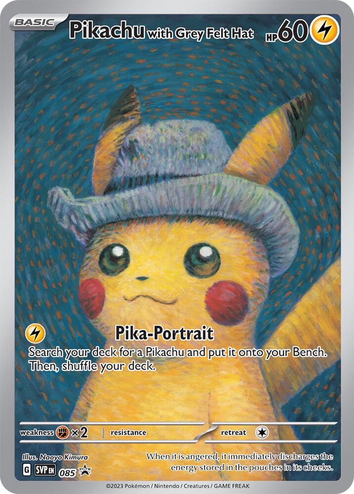 Pikachu with Grey Felt Hat 085 card from SV: Scarlet & Violet Promo Cards