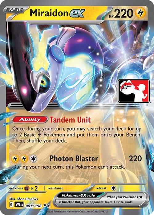 Miraidon ex 081/198 card from Prize Pack Series Cards