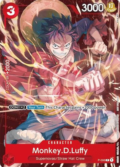 Monkey.D.Luffy (Retail Promo) P-006 card from One Piece Promotion Cards