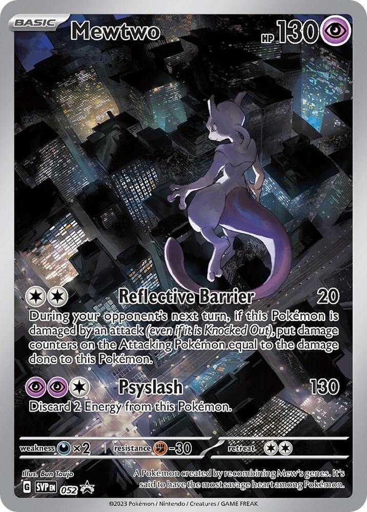 Mewtwo 052 card from SV: Scarlet & Violet Promo Cards