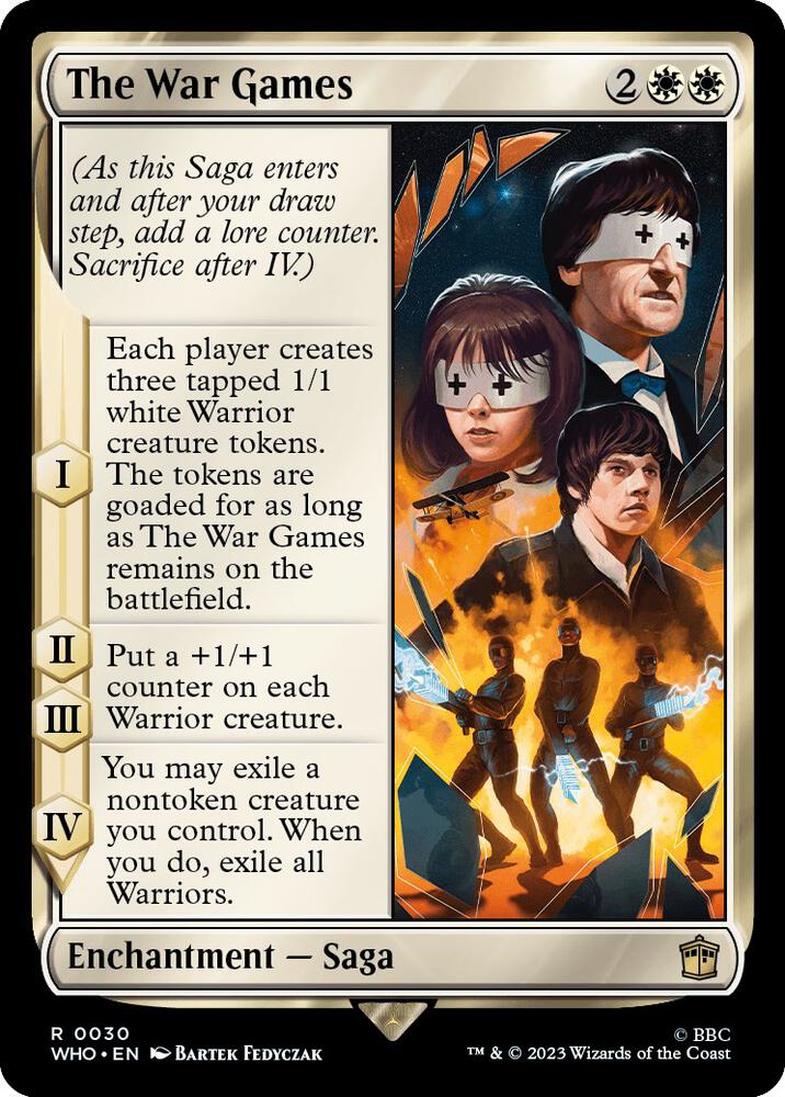 The War Games 30 card from Universes Beyond: Doctor Who