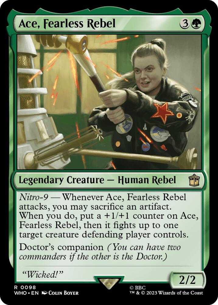 Ace, Fearless Rebel 98 card from Universes Beyond: Doctor Who
