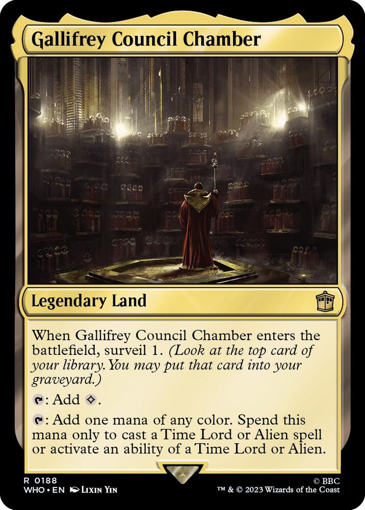 Gallifrey Council Chamber 188 card from Universes Beyond: Doctor Who