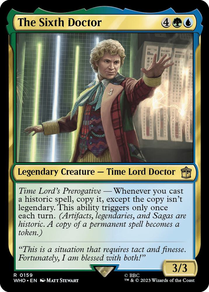 The Sixth Doctor 159 card from Universes Beyond: Doctor Who