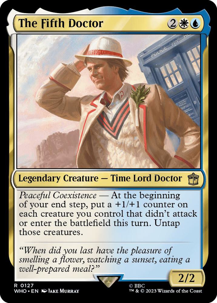 The Fifth Doctor 127 card from Universes Beyond: Doctor Who