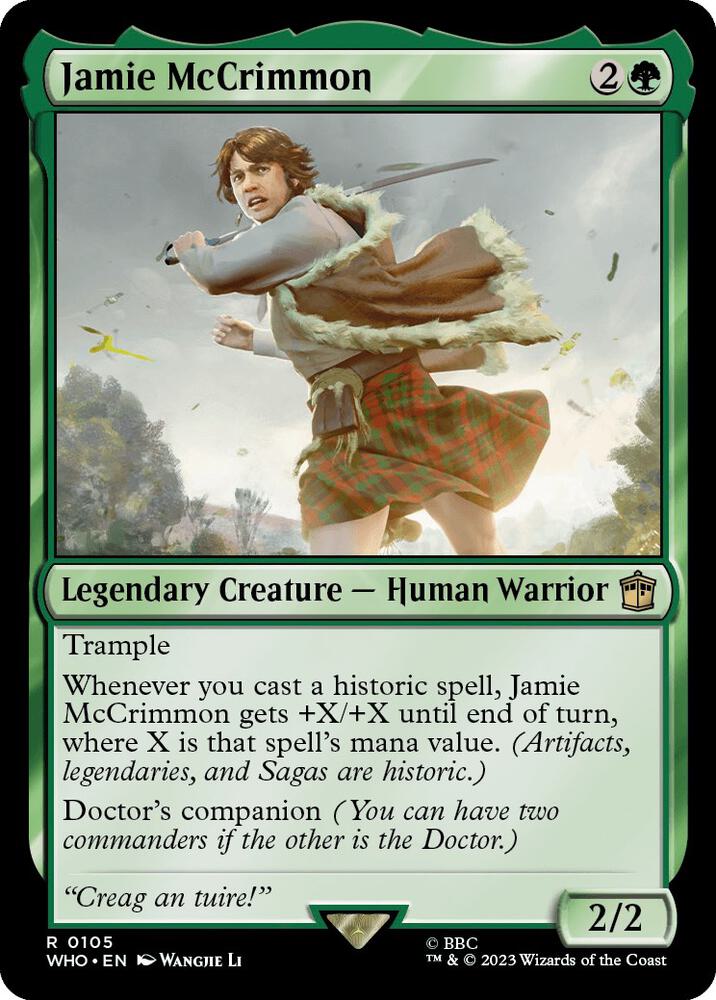 Jamie McCrimmon 105 card from Universes Beyond: Doctor Who