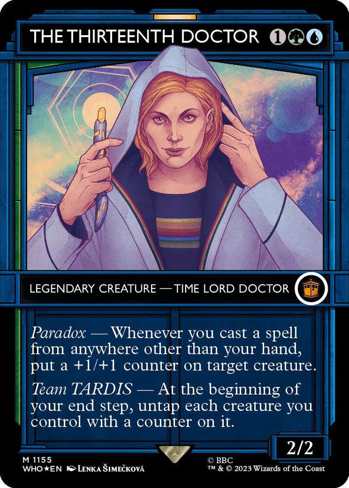 The Thirteenth Doctor (Showcase) (Surge Foil) 1155 card from Universes Beyond: Doctor Who