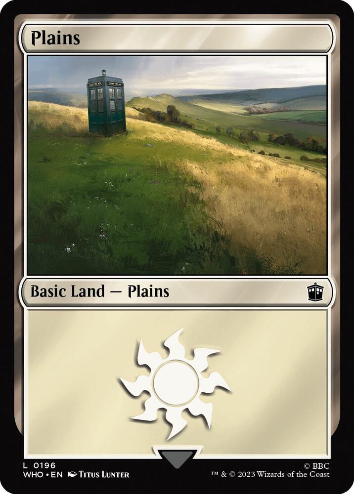 Plains 196 card from Universes Beyond: Doctor Who