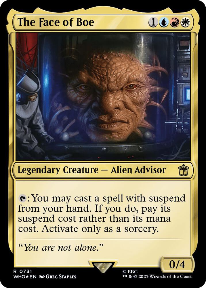 The Face of Boe (Surge Foil) 731 card from Universes Beyond: Doctor Who