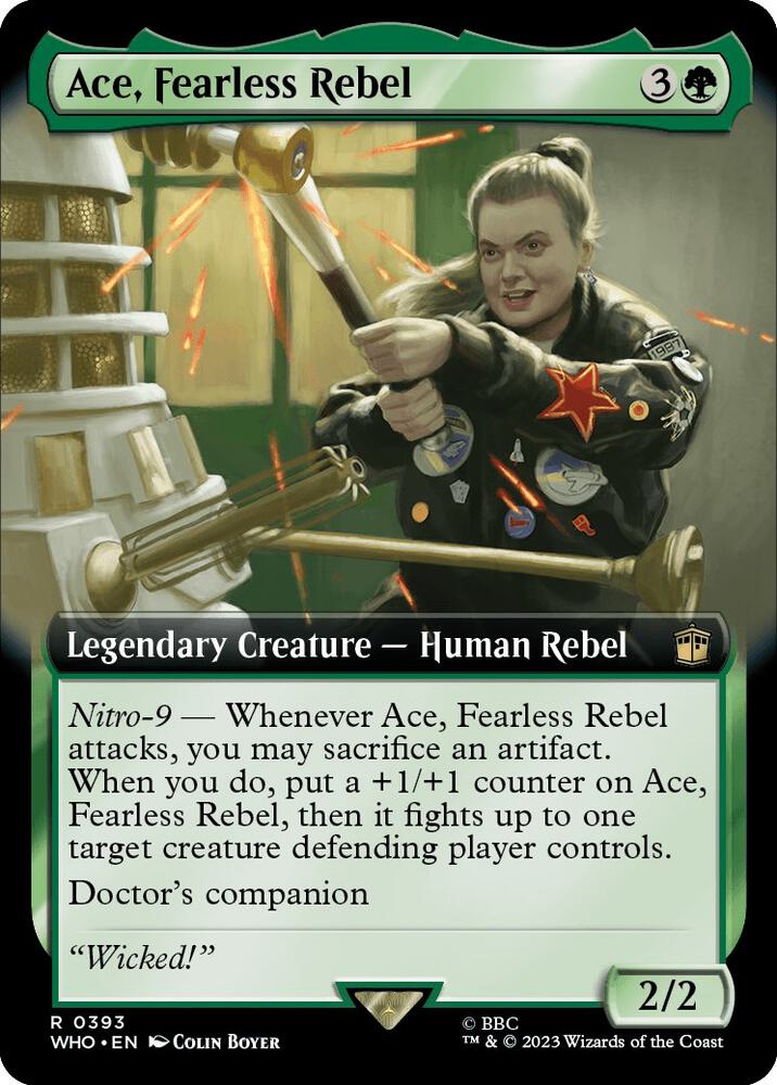 Ace, Fearless Rebel (Extended Art) 393 card from Universes Beyond: Doctor Who