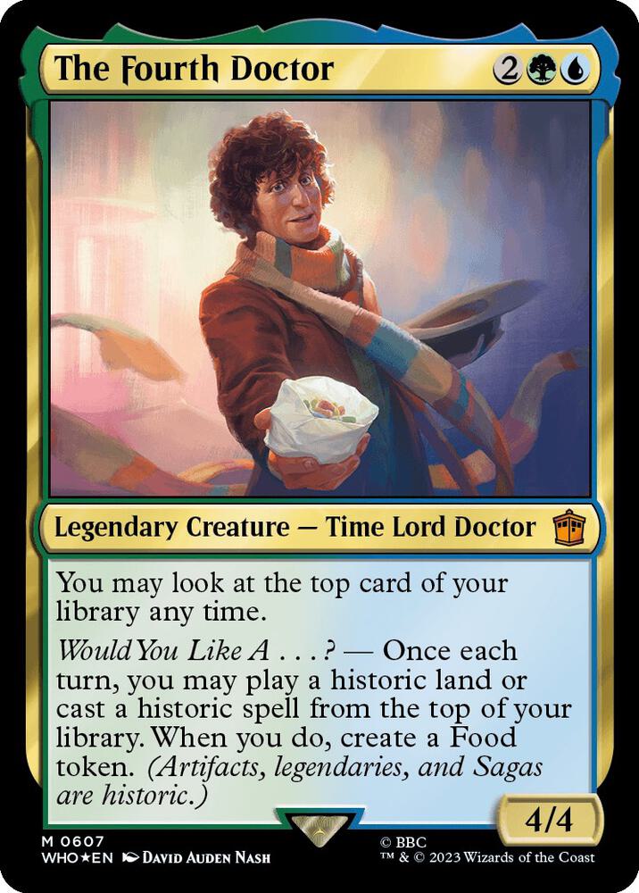 The Fourth Doctor (Surge Foil) 607 card from Universes Beyond: Doctor Who