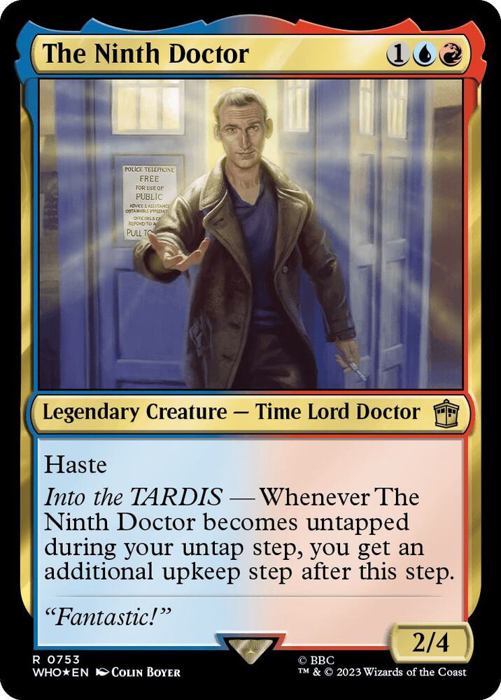 The Ninth Doctor (Surge Foil) 753 card from Universes Beyond: Doctor Who