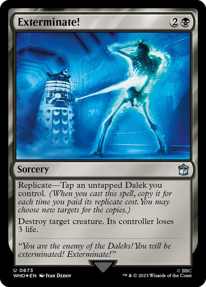 Exterminate! (Surge Foil) 673 card from Universes Beyond: Doctor Who