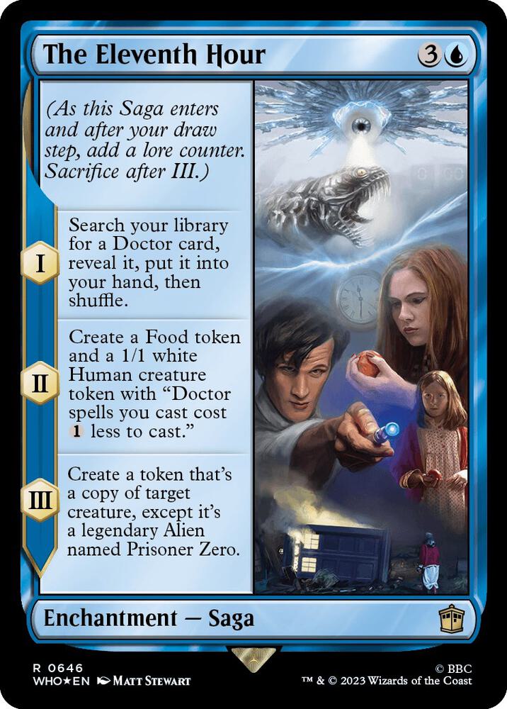 The Eleventh Hour (Surge Foil) 646 card from Universes Beyond: Doctor Who