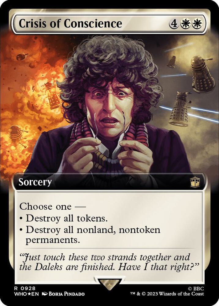 Crisis of Conscience (Extended Art) (Surge Foil) 928 card from Universes Beyond: Doctor Who