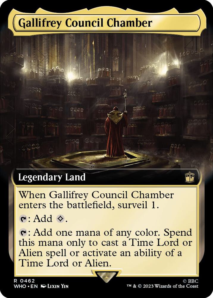Gallifrey Council Chamber (Extended Art) 462 card from Universes Beyond: Doctor Who