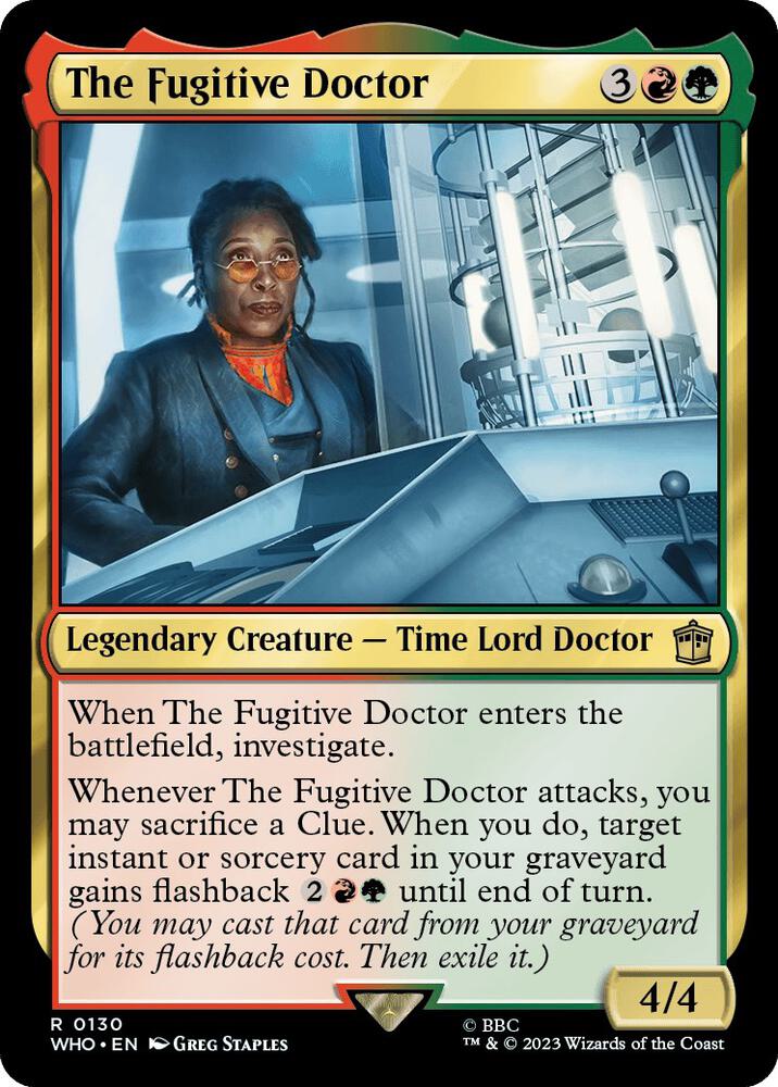 The Fugitive Doctor 130 card from Universes Beyond: Doctor Who