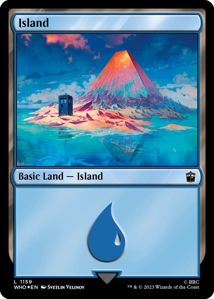 Island (Surge Foil) 1159 card from Universes Beyond: Doctor Who