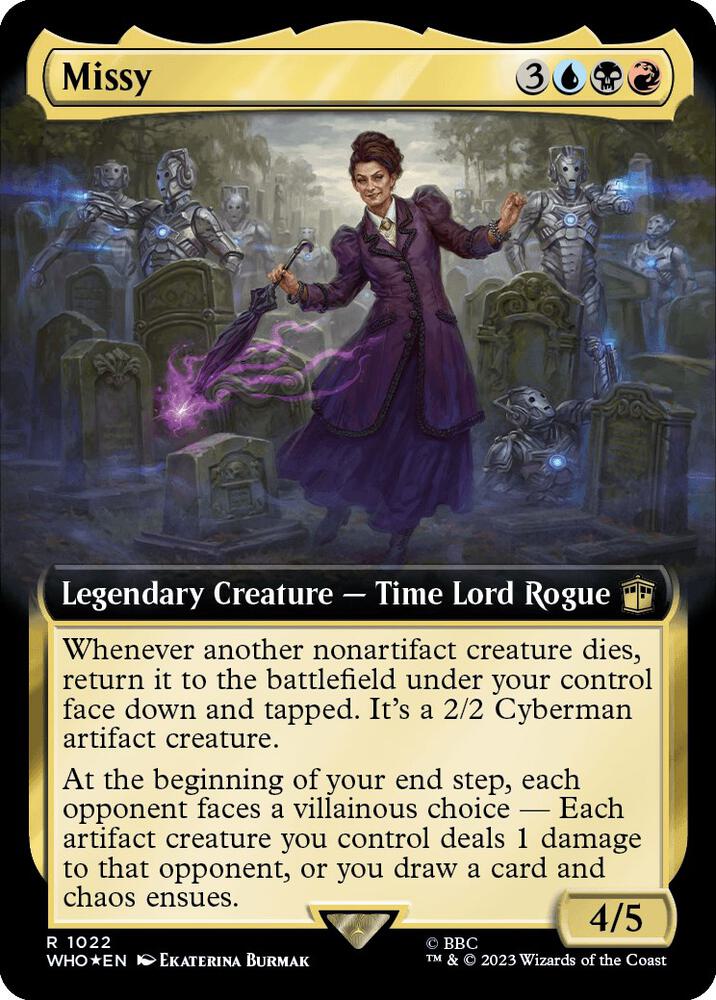 Missy (Extended Art) (Surge Foil) 1022 card from Universes Beyond: Doctor Who