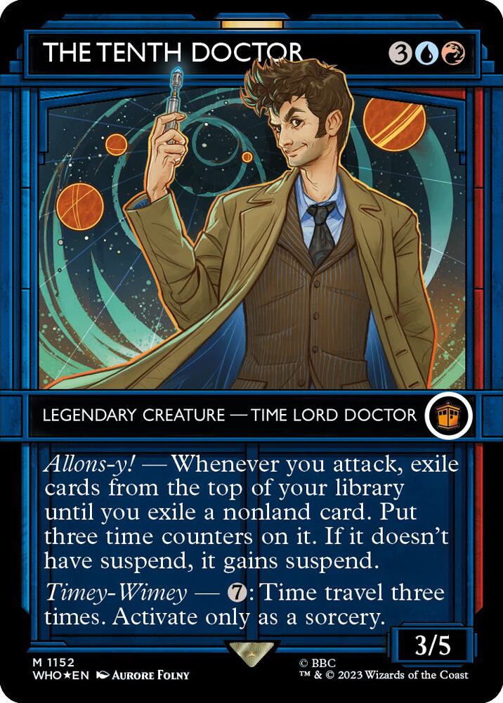 The Tenth Doctor (Showcase) (Surge Foil) 1152 card from Universes Beyond: Doctor Who