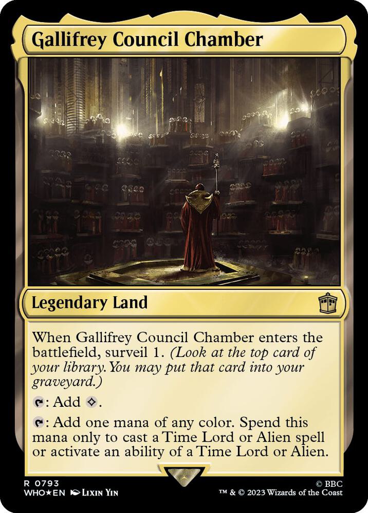 Gallifrey Council Chamber (Surge Foil) 793 card from Universes Beyond: Doctor Who