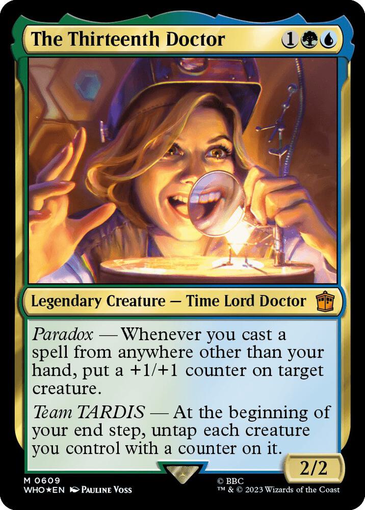 The Thirteenth Doctor (Surge Foil) 609 card from Universes Beyond: Doctor Who