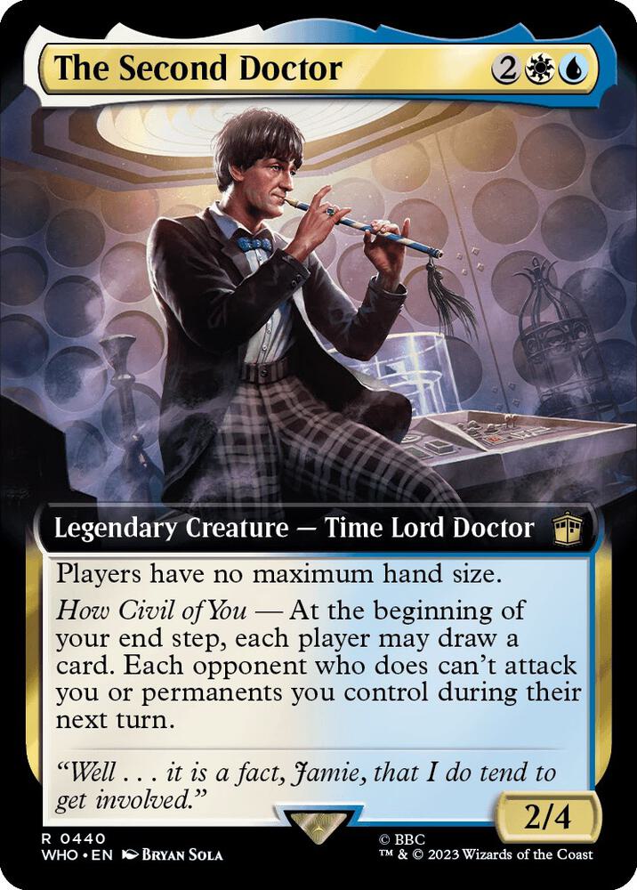 The Second Doctor (Extended Art) 440 card from Universes Beyond: Doctor Who
