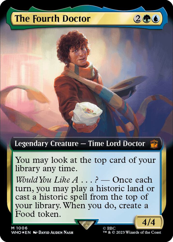 The Fourth Doctor (Extended Art) (Surge Foil) 1006 card from Universes Beyond: Doctor Who