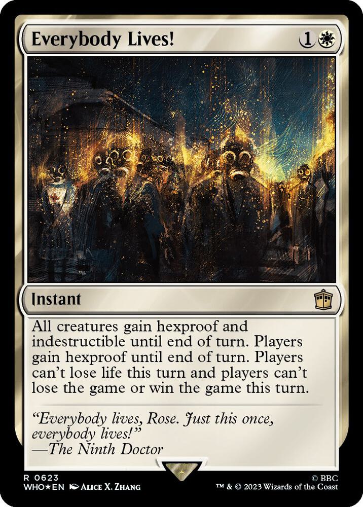 Everybody Lives! (Surge Foil) 623 card from Universes Beyond: Doctor Who