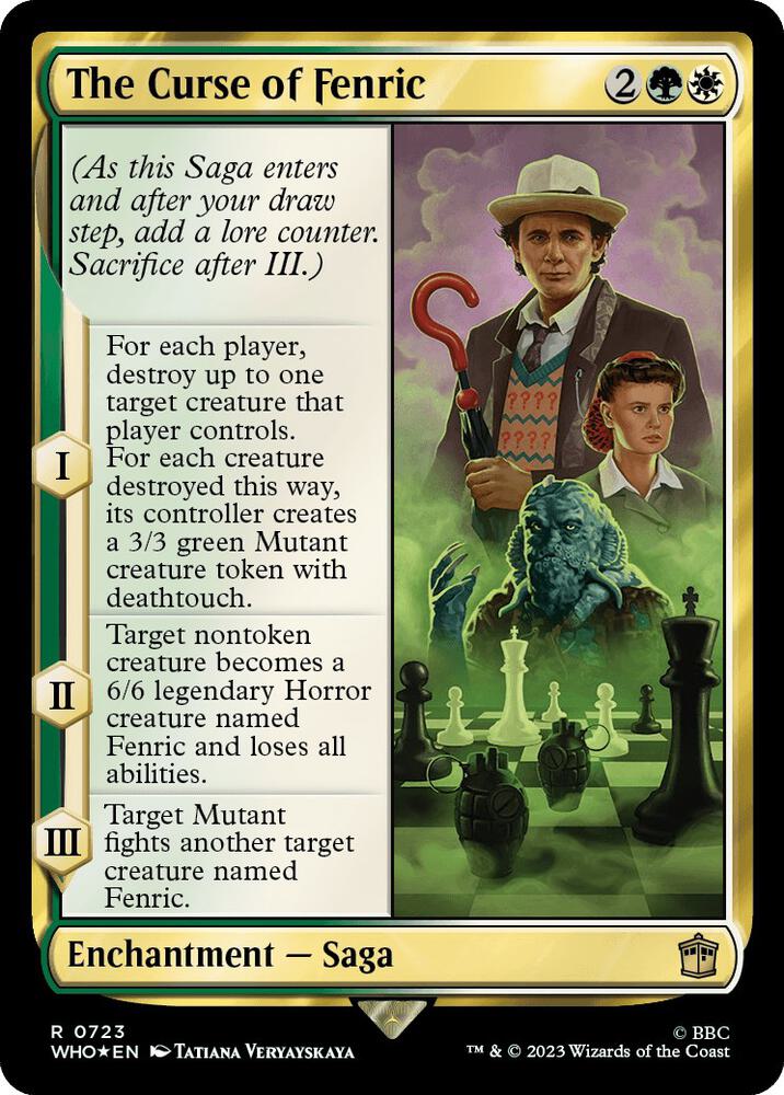 The Curse of Fenric (Surge Foil) 723 card from Universes Beyond: Doctor Who