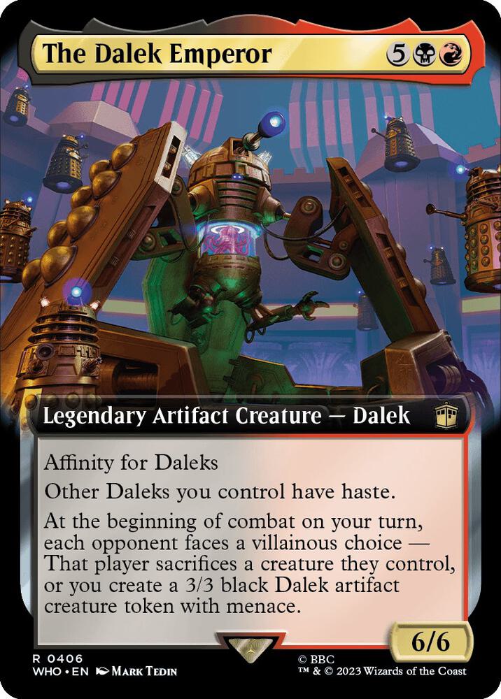 The Dalek Emperor (Extended Art) 406 card from Universes Beyond: Doctor Who