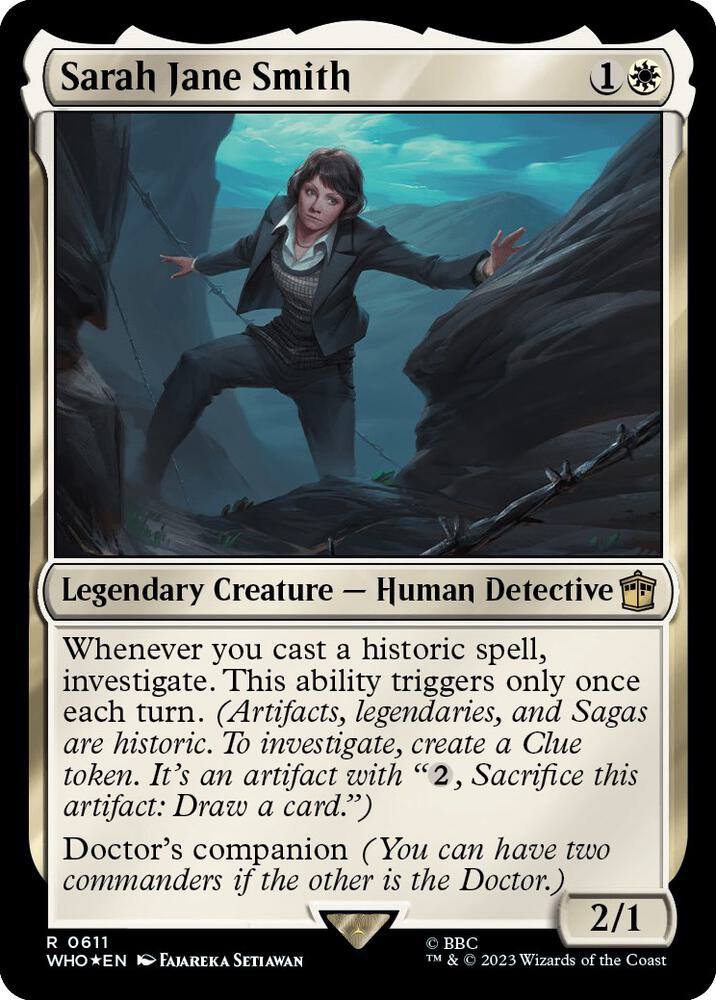 Sarah Jane Smith (Surge Foil) 611 card from Universes Beyond: Doctor Who