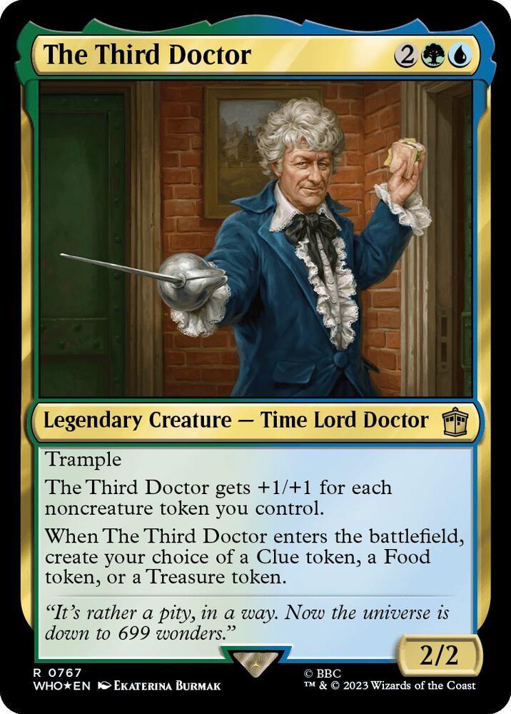 The Third Doctor (Surge Foil) 767 card from Universes Beyond: Doctor Who