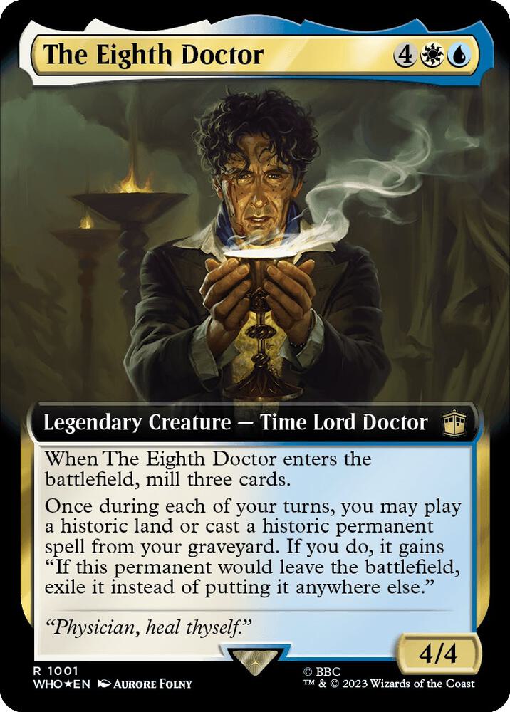 The Eighth Doctor (Extended Art) (Surge Foil) 1001 card from Universes Beyond: Doctor Who