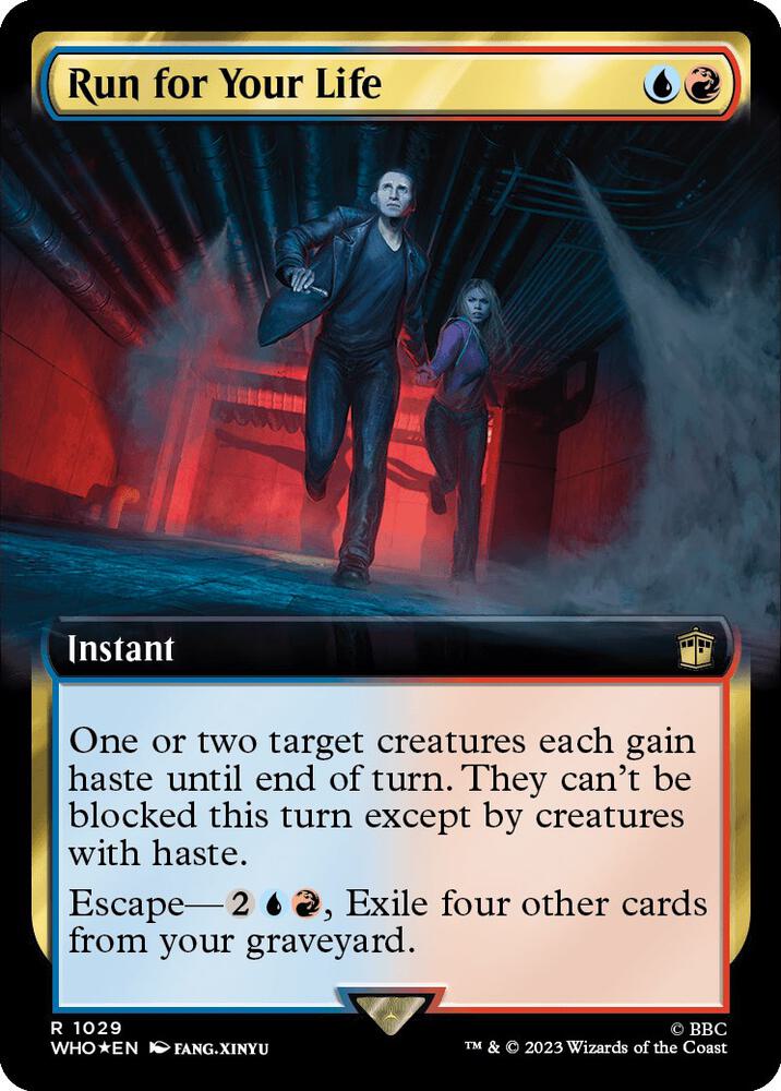 Run for Your Life (Extended Art) (Surge Foil) 1029 card from Universes Beyond: Doctor Who