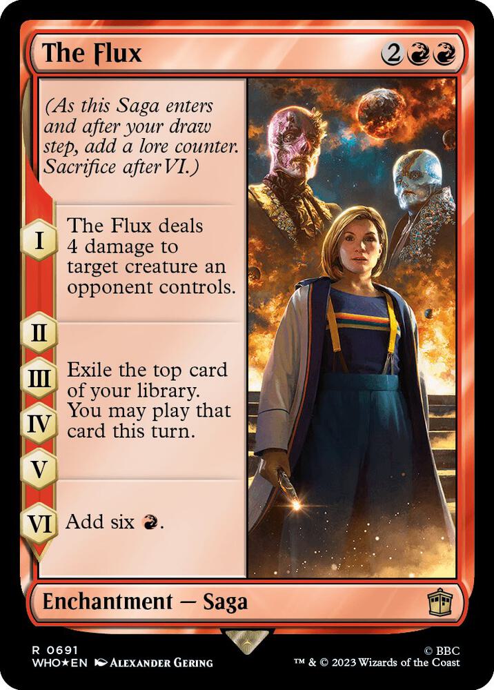 The Flux (Surge Foil) 691 card from Universes Beyond: Doctor Who